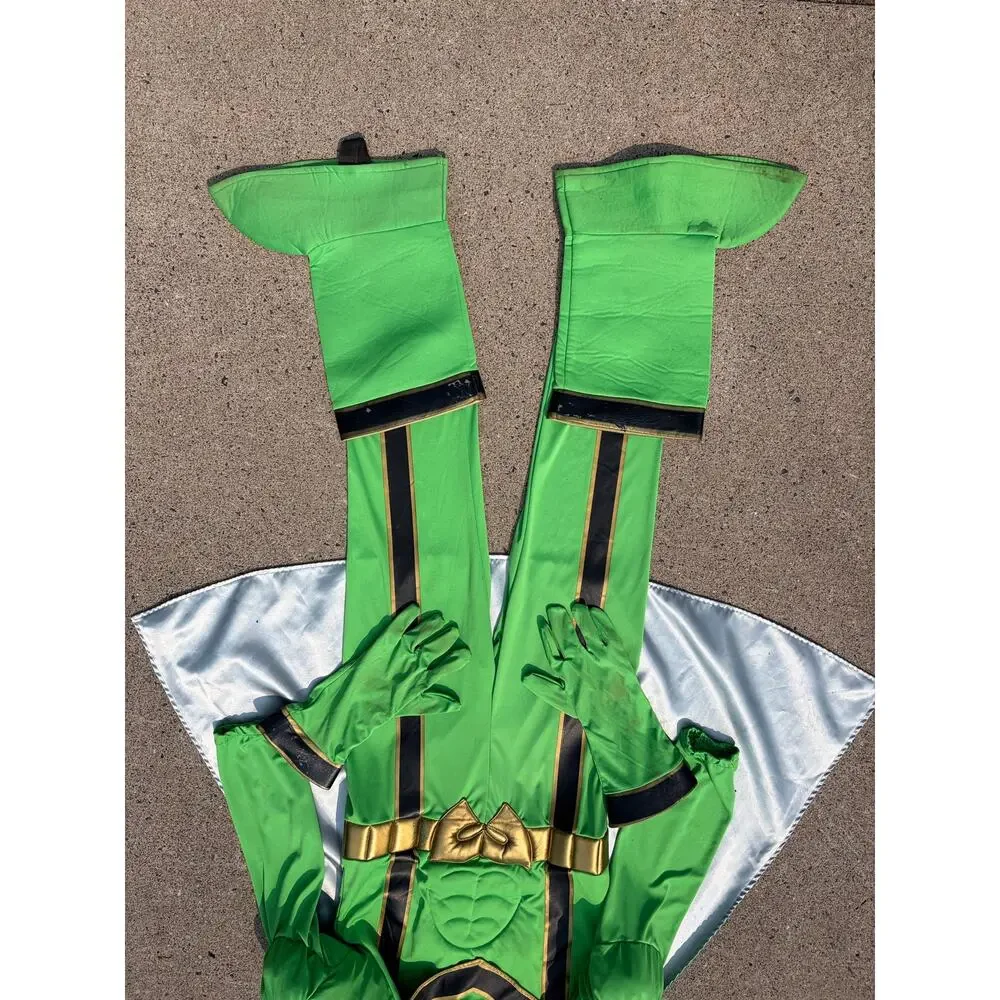Disney Green Power Ranger Costume Youth Large Halloween Cosplay Dress Up